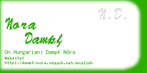 nora dampf business card