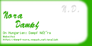 nora dampf business card